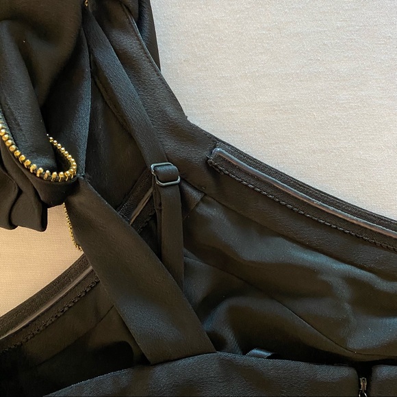 BCBGMaxAzria | Zippered One Shoulder Mini Dress - Black | Size 2 - Picture 7 of 15